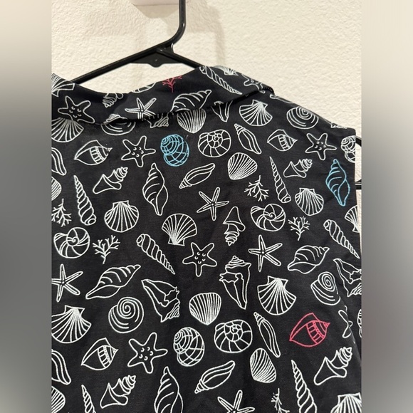 NWT ModCloth Seashell Novelty Linen Blend Black White Red Blue Sleeveless Top S - Picture 11 of 14